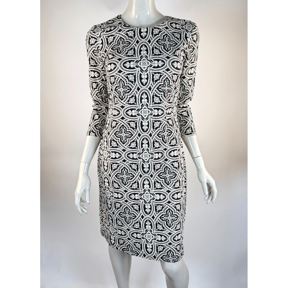 J McLaughlin Catalina Cloth Sheath Dress‎ Women S NWOT 3/4 Sleeve Stretch Nylon